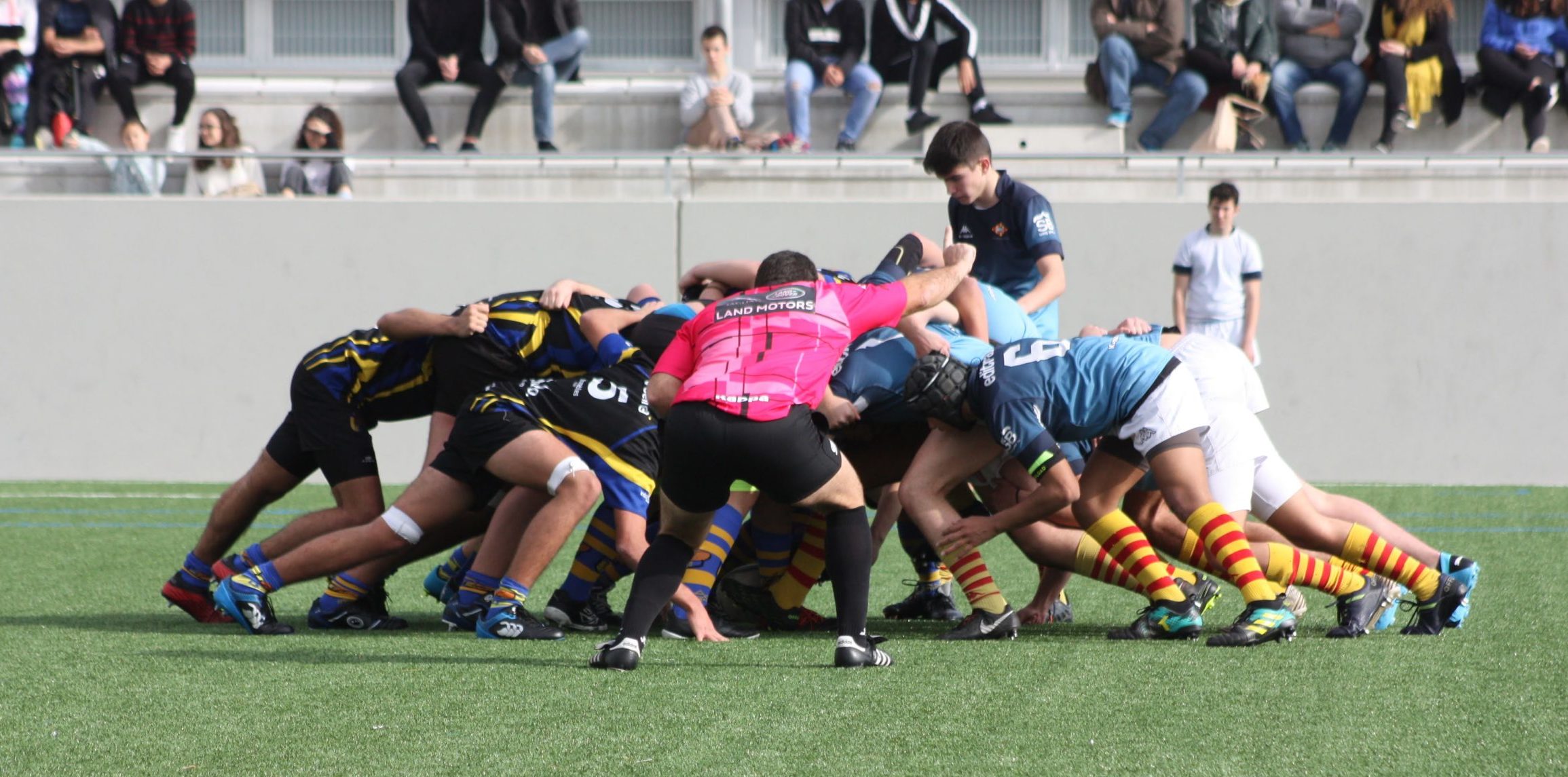 Partido del CRUC Sub 18 de rugby contra la UE Santboiana. Derrota 24-40