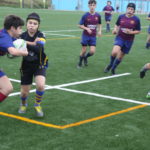 partido entre el Barça Rugby y el CRUC Sub 14