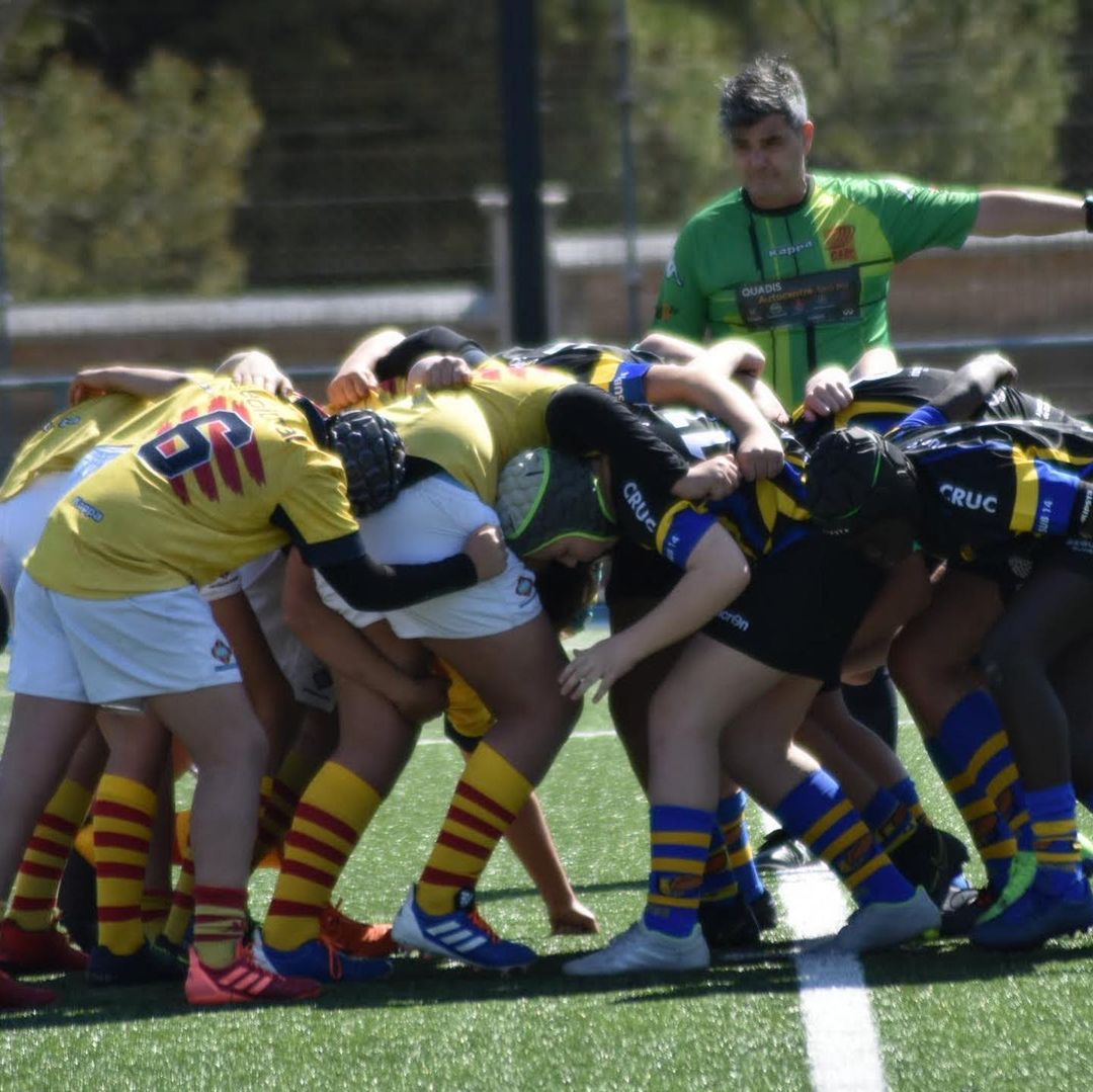 Partido entre la UE Santboiana y el CRUC sub 14 en el Baldiri Aleu de Sant Boi