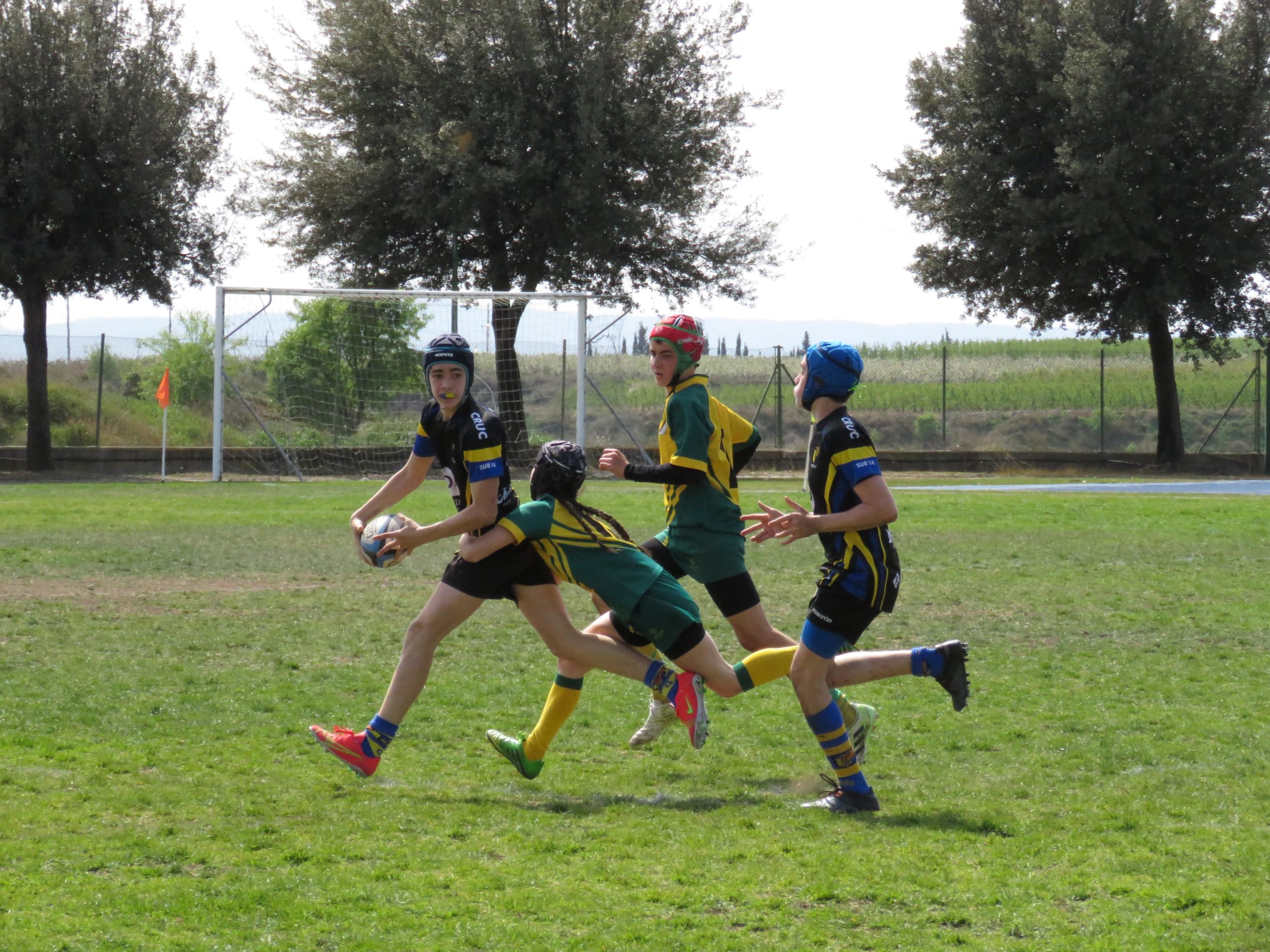 partido sub 14 entre el INEF lleida y el Castelldefels RUC, con victoria local al final de los 60 minutos