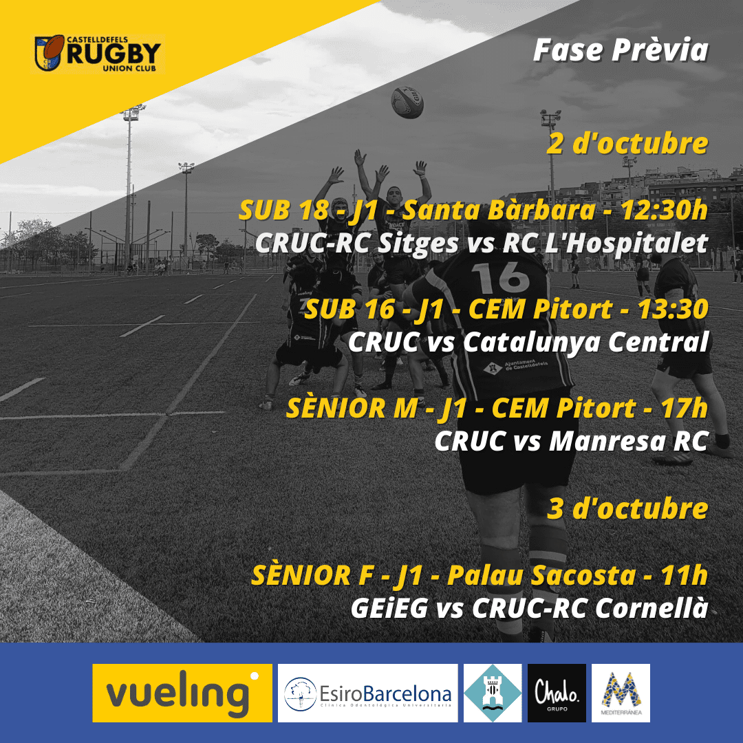 agenda de los equipos del CRUC para el 2 y 3 de octubre