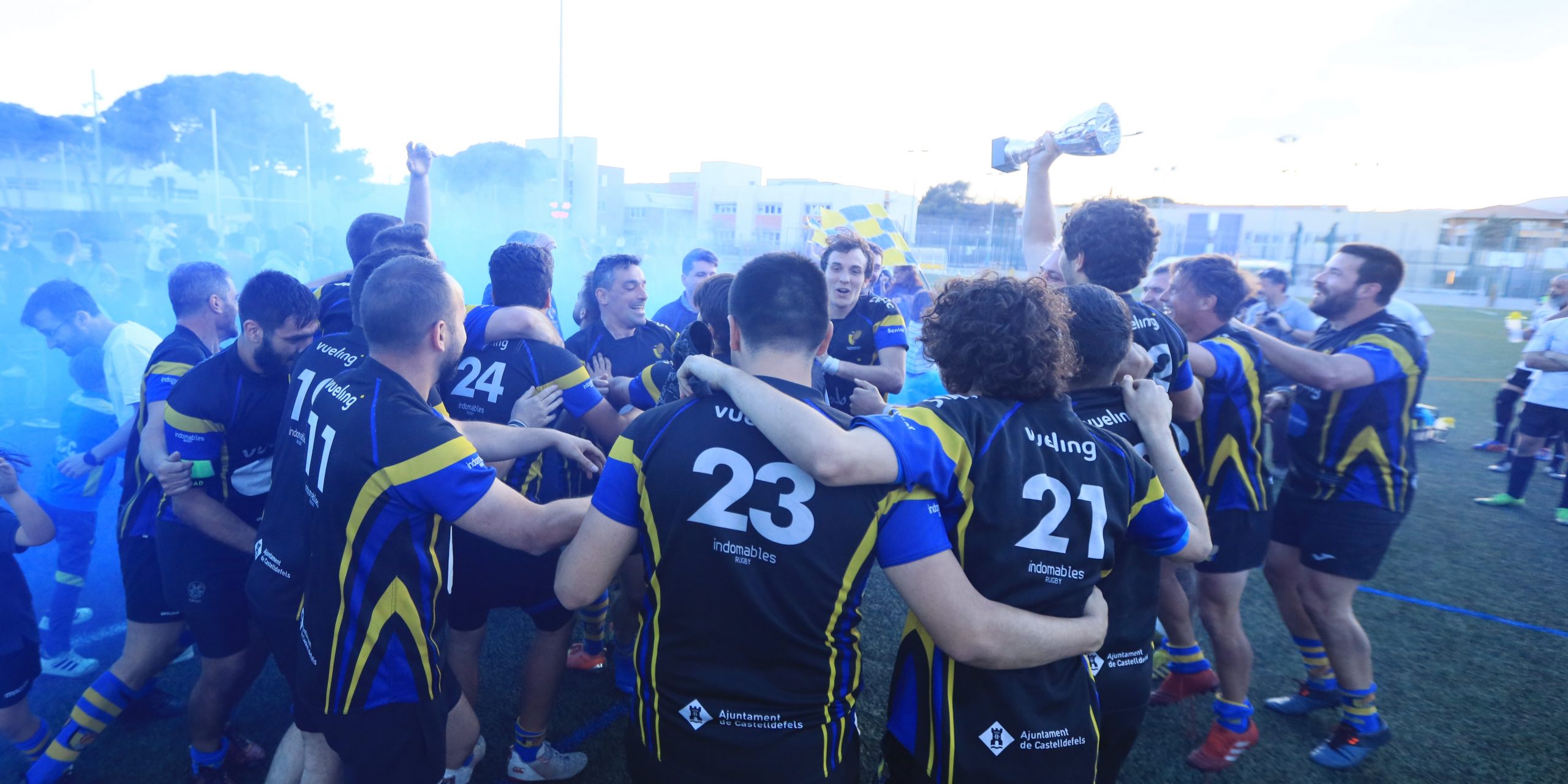 equipo sénior masculino del CRUC, campeón de primera catalana y DHC